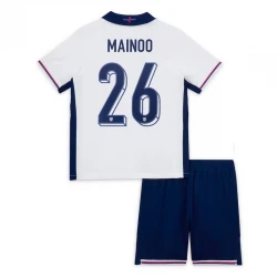 Enfant Maillot de Foot Angleterre Kobbie Mainoo #26 Euro 2024 Domicile (+ Short)