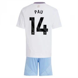 Enfant Maillot de Foot Aston Villa 2024-25 Pau #14 Extérieur (+ Short)