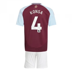 Enfant Maillot de Foot Aston Villa Konsa #4 2024-25 Domicile (+ Short)