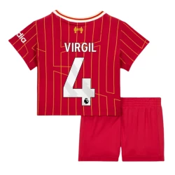 Enfant Maillot de Foot Liverpool FC Virgil van Dijk #4 2024-25 Domicile (+ Short)