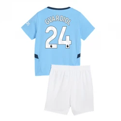 Enfant Maillot de Foot Manchester City Josko Gvardiol #24 2024-25 Domicile (+ Short)