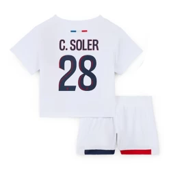Enfant Maillot de Foot Paris Saint-Germain PSG 2024-25 C.Soler #28 Extérieur (+ Short)