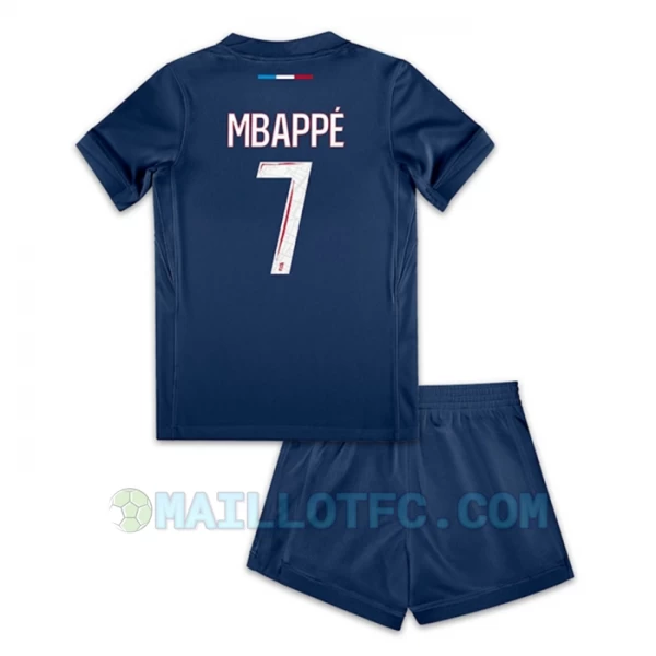 Enfant Maillot de Foot Paris Saint-Germain PSG Kylian Mbappé #7 2024-25 Domicile (+ Short)