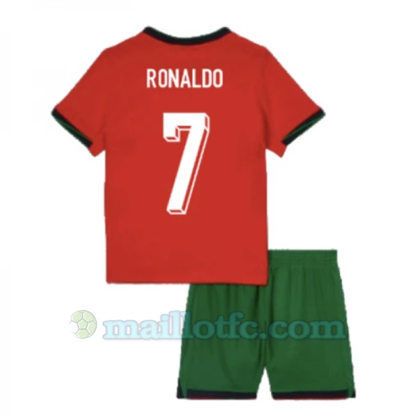 Enfant Maillot de Foot Portugal Cristiano Ronaldo #7 Euro 2024 Domicile (+ Short)