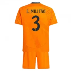 Enfant Maillot de Foot Real Madrid 2024-25 E.Militao #3 Extérieur (+ Short)