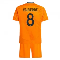 Enfant Maillot de Foot Real Madrid 2024-25 Federico Valverde #8 Extérieur (+ Short)