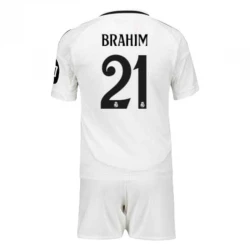 Enfant Maillot de Foot Real Madrid Brahim #21 2024-25 HP Domicile (+ Short)