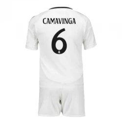 Enfant Maillot de Foot Real Madrid Eduardo Camavinga #6 2024-25 Domicile (+ Short)