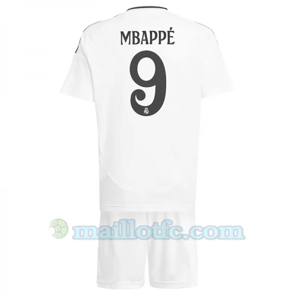 Enfant Maillot de Foot Real Madrid Mbappe #9 2024-25 Domicile (+ Short)