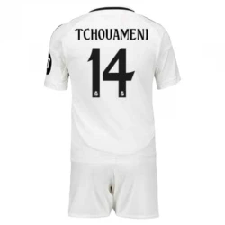 Enfant Maillot de Foot Real Madrid Tchouameni #14 2024-25 HP Domicile (+ Short)