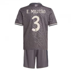 Enfant Maillot Equipe Foot Real Madrid E.Militao #3 2024-25 Third (+ Short)