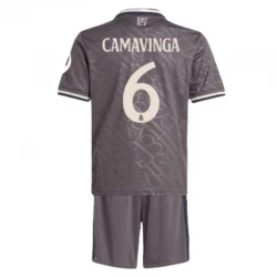 Enfant Maillot Equipe Foot Real Madrid Eduardo Camavinga #6 2024-25 HP Third (+ Short)