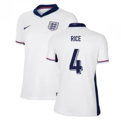 Femmer Maillot de Foot Angleterre Declan Rice #4 Euro 2024 Domicile