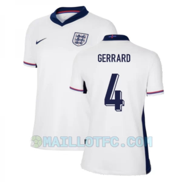 Femmer Maillot de Foot Angleterre Steven Gerrard #4 Euro 2024 Domicile