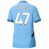 Femmer Maillot de Foot Manchester City Phil Foden #47 2024-25 Domicile