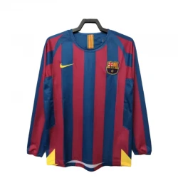 Maillot Barça Retro 2005-06 Domicile Homme Manches Longues