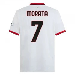 Maillot de Foot AC Milan 2024-25 Alvaro Morata #7 Extérieur Homme