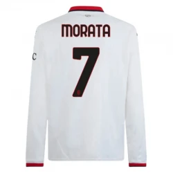 Maillot de Foot AC Milan 2024-25 Alvaro Morata #7 Extérieur Homme Manches Longues