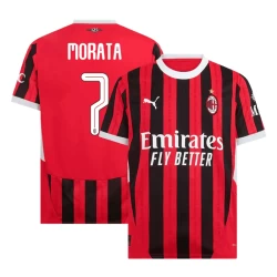 Maillot de Foot AC Milan Alvaro Morata #7 2024-25 UCL Domicile Homme
