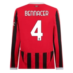 Maillot de Foot AC Milan Bennacer #4 2024-25 Domicile Homme Manches Longues