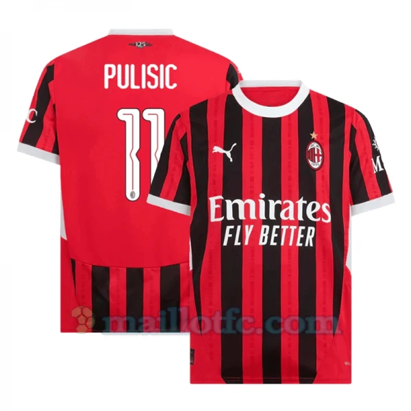 Maillot de Foot AC Milan Christian Pulisic #11 2024-25 UCL Domicile Homme