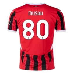 Maillot de Foot AC Milan Musah #80 2024-25 Domicile Homme