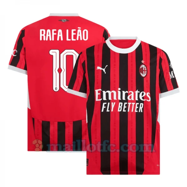 Maillot de Foot AC Milan Rafa Leao #10 2024-25 UCL Domicile Homme