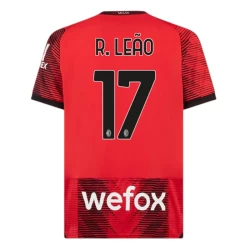 Maillot de Foot AC Milan Rafael Leão #17 2023-24 Domicile Homme