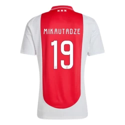 Maillot de Foot AFC Ajax Amsterdam Georges Mikautadze #19 2024-25 Domicile Homme