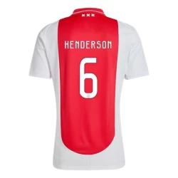 Maillot de Foot AFC Ajax Amsterdam Henderson #6 2024-25 Domicile Homme
