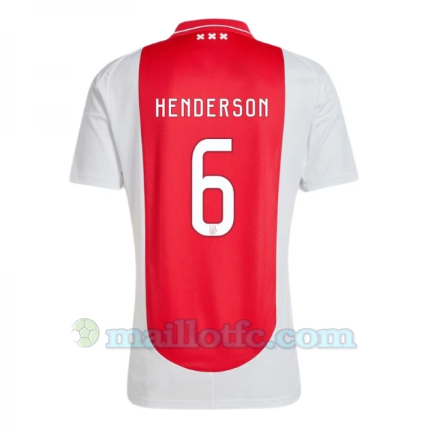 Maillot de Foot AFC Ajax Amsterdam Henderson #6 2024-25 Domicile Homme