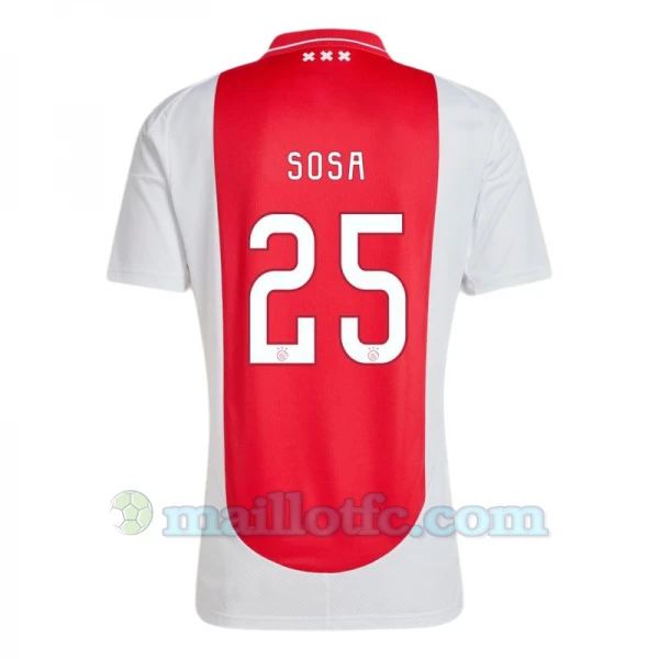 Maillot de Foot AFC Ajax Amsterdam Sosa #25 2024-25 Domicile Homme