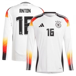 Maillot de Foot Allemagne Anton #16 Euro 2024 Domicile Homme Manches Longues