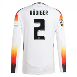 Maillot de Foot Allemagne Antonio Rudiger #2 Euro 2024 Domicile Homme Manches Longues