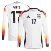 Maillot de Foot Allemagne Florian Wirtz #17 Euro 2024 Domicile Homme Manches Longues