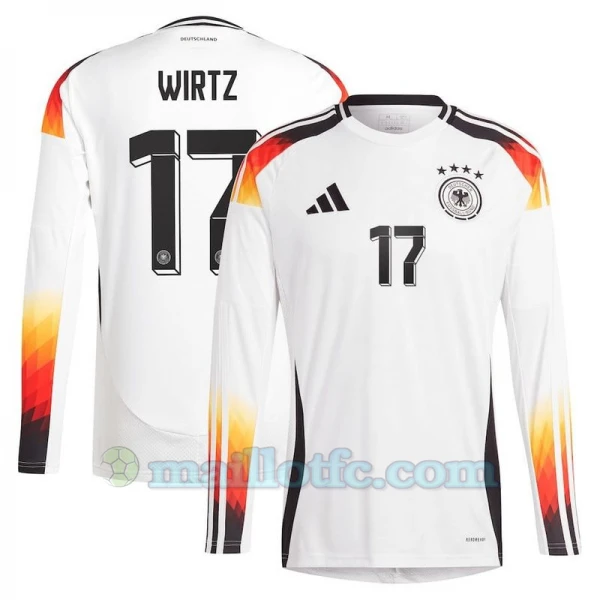 Maillot de Foot Allemagne Florian Wirtz #17 Euro 2024 Domicile Homme Manches Longues