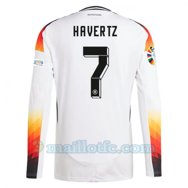 Maillot de Foot Allemagne Kai Havertz #7 Euro 2024 Domicile Homme Manches Longues