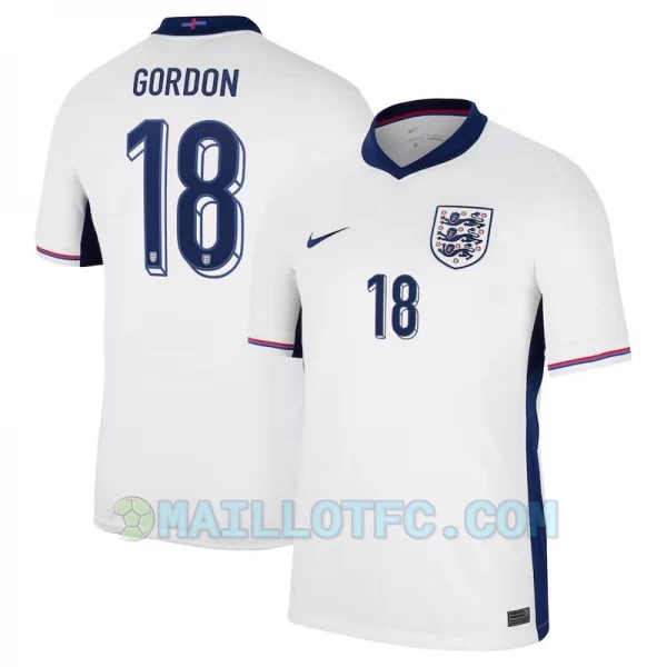 Maillot de Foot Angleterre Gordon #18 Euro 2024 Domicile Homme