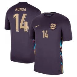 Maillot de Foot Angleterre Konsa #14 Euro 2024 Extérieur Homme