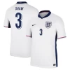 Maillot de Foot Angleterre Shaw #3 Euro 2024 Domicile Homme