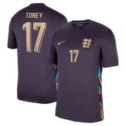 Maillot de Foot Angleterre Toney #17 Euro 2024 Extérieur Homme