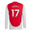 Maillot de Foot Arsenal FC Cedric #17 2024-25 Domicile Homme Manches Longues