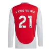 Maillot de Foot Arsenal FC Fabio Vieira #21 2024-25 Domicile Homme Manches Longues
