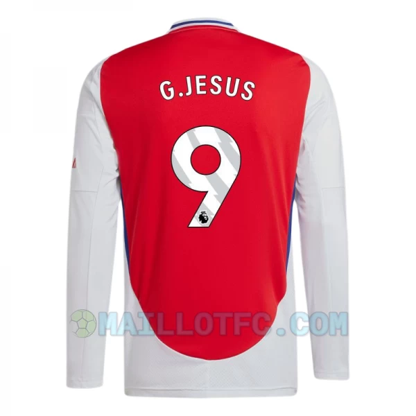 Maillot de Foot Arsenal FC G. Jesus #9 2024-25 Domicile Homme Manches Longues