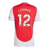 Maillot de Foot Arsenal FC J. Timber #12 2024-25 Domicile Homme