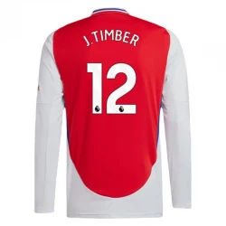 Maillot de Foot Arsenal FC J.Timber #12 2024-25 Domicile Homme Manches Longues