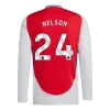 Maillot de Foot Arsenal FC Nelson #24 2024-25 Domicile Homme Manches Longues
