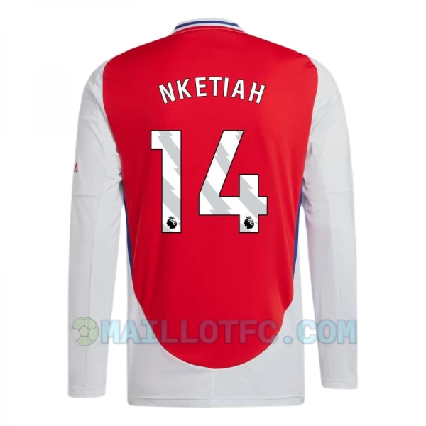 Maillot de Foot Arsenal FC Nketiah #14 2024-25 Domicile Homme Manches Longues