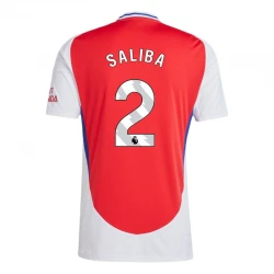 Maillot de Foot Arsenal FC Saliba #2 2024-25 Domicile Homme