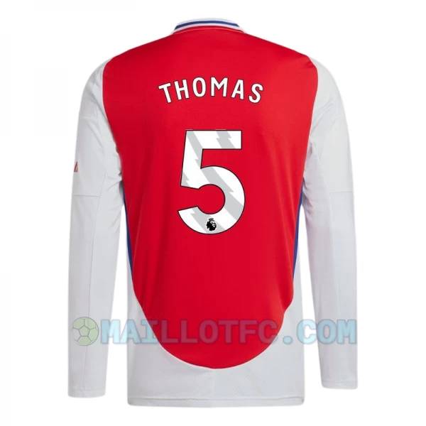 Maillot de Foot Arsenal FC Thomas #5 2024-25 Domicile Homme Manches Longues